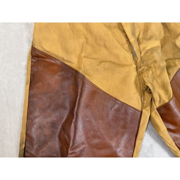 VINTAGE 'CHIEF' HUNTING PANTS/TROUSERS! BROWN VINYL FRONT & TRIM! USA! 28 x 29 - Picture 3 of 11